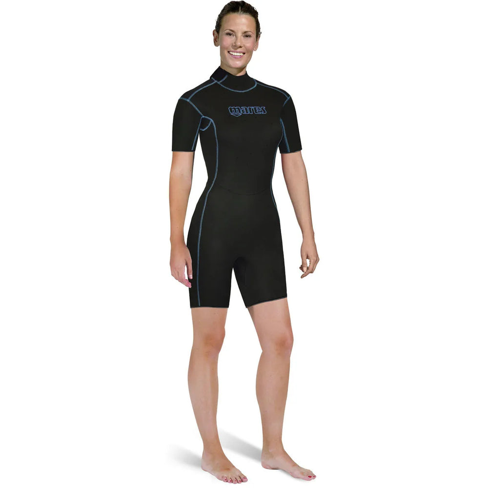 2.5mm M Flex Women’s Shorty Wetsuit, Lightweight Suit for Diving and Snorkeling