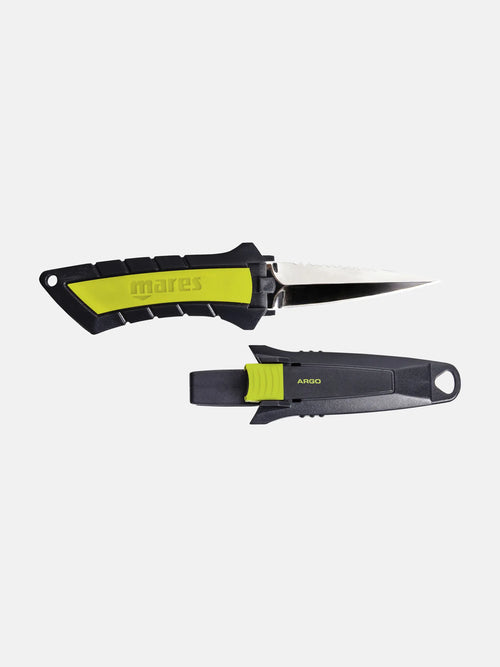 ARGO Dive Knife, Hydrodynamic Stainless Steel Blade with Ergonomic Non-Slip Handle