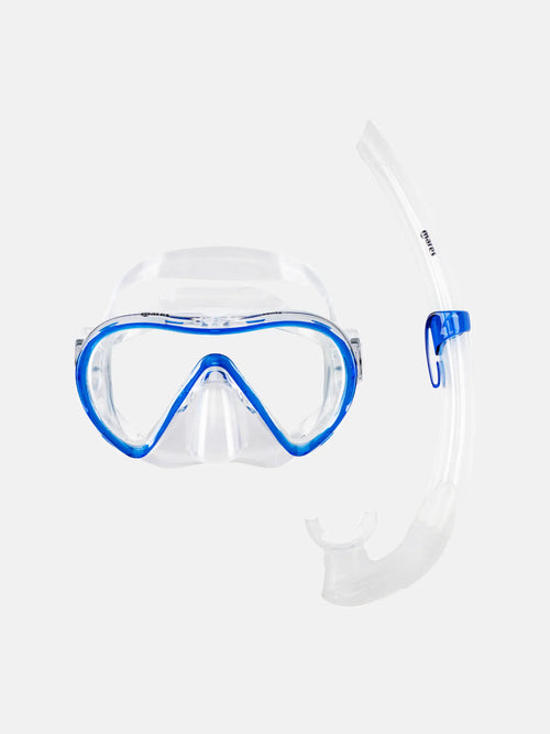 Combo VENTO Snorkel Gear, Soft-Seal Silicone Mask and Splash-Guard Snorkel for Recreational Swimmers