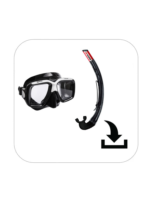 Rover HD Mask and Snorkel Set, 6 Piece Pack, Durable Scuba Snorkel Set