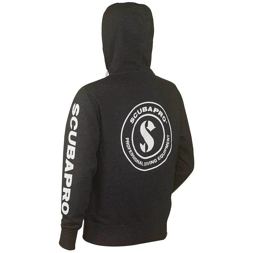 Scubapro Charcoal Gray Zip-Up Hoodie, Men