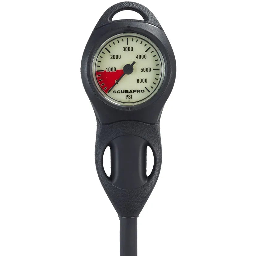 Scubapro U-Line Pressure Gauge with Compact Plastic Case, Dive Instrument