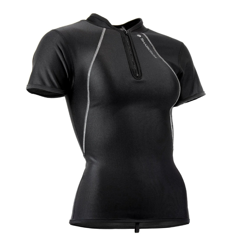 Sharkskin Chillproof Women’s Short Sleeve Chest Zip Thermal Top