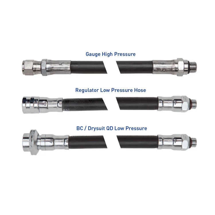 XS Scuba Rubber Hoses Low & High Pressure