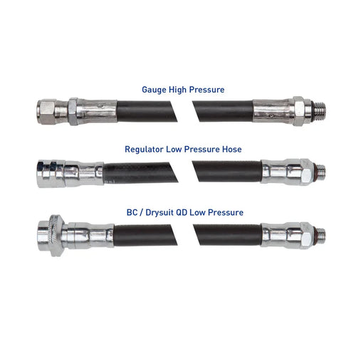 XS Scuba Rubber Hoses Low & High Pressure