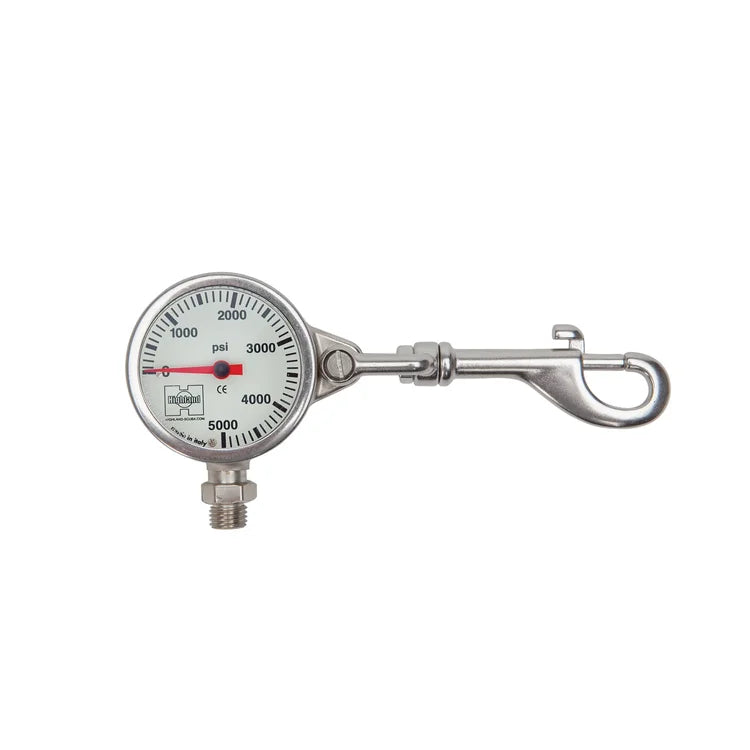 XS Scuba Highland 2-Inch Brass & Snap Pressure Gauge