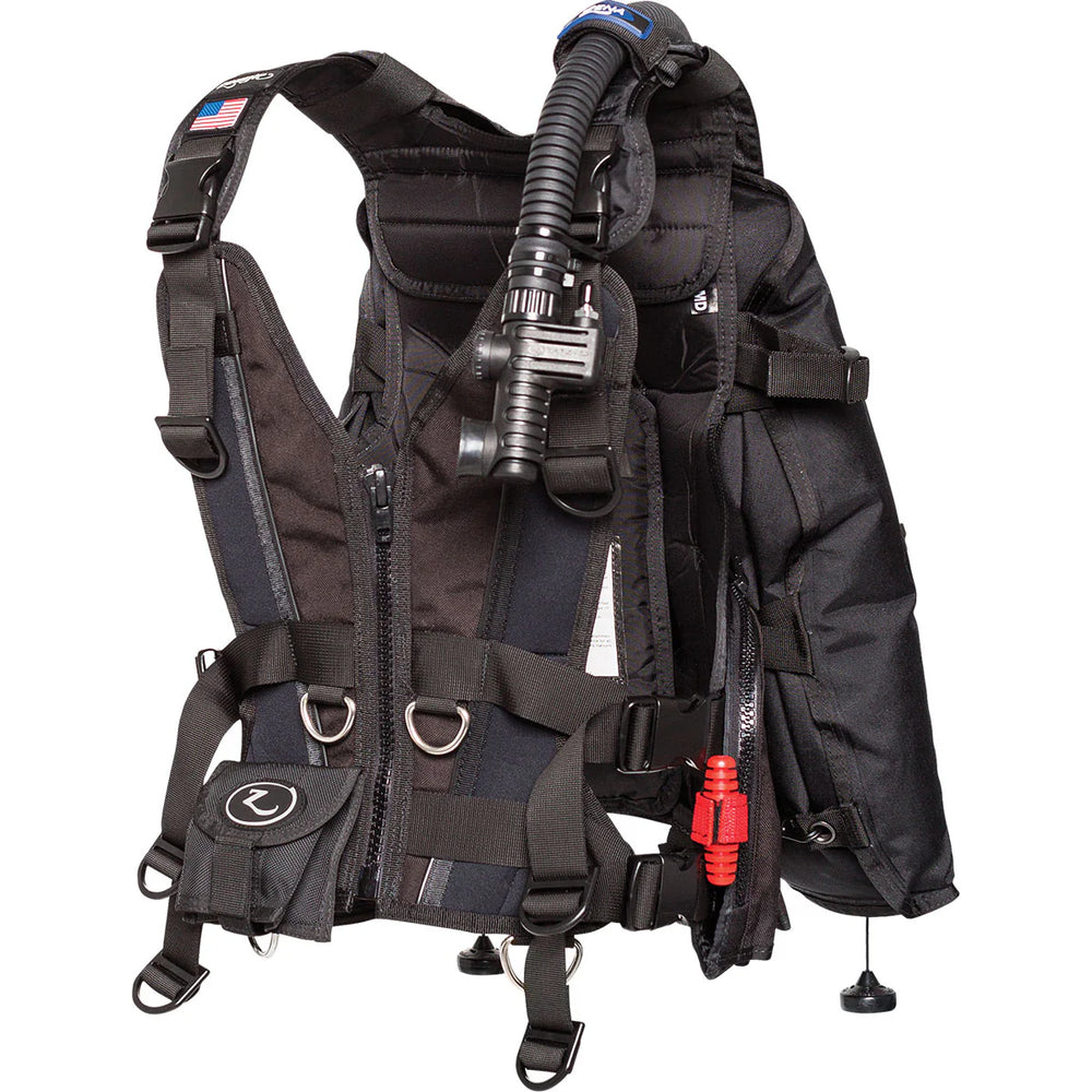Zeagle Zena BCD Standard Black Panel with Inflator Hose and RE Valve, Dive BCD